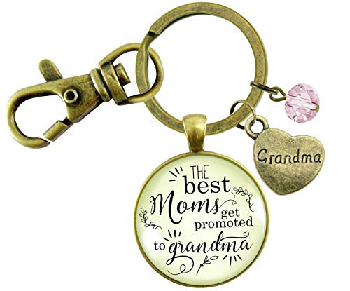 Gutsy Goodness Pregnancy Announcement Grandma Gender Reveal Keychain Best Mom Gift Baby Girl Jewelry Pink Heart Gutsy Goodness Pregnancy Announcement Grandma Gender Reveal Keychain Best Mom Gift Baby Girl Jewelry Pink Heart