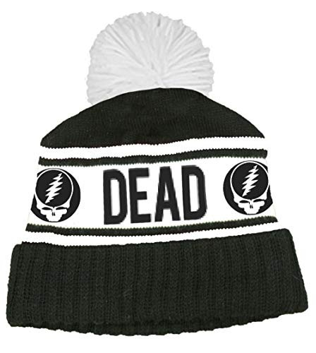 Ripple Junction Grateful Dead Adult Unisex Verbiage Knit Beanie Black-White