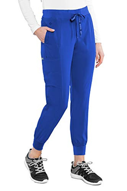 Med Couture Peaches Womens Seamed Jogger Pant  Royal  Large