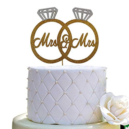 LGBT Cake Topper - Wedding and Anniversary Cake Topper - Gay and Lesbian - Mrs and Mrs - LGBT Marriage Union  Love is Love