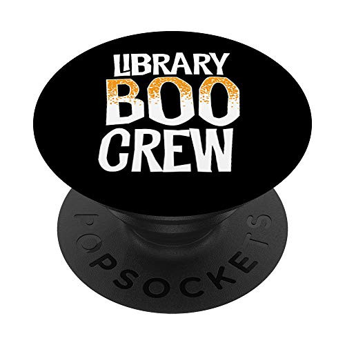 Library Boo Crew Teacher School Librarian Halloween Party PopSockets Grip and Stand for Phones and Tablets