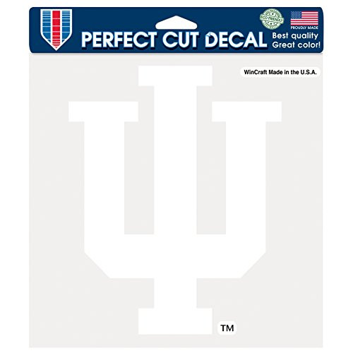 NCAA Indiana Hoosiers Perfect Cut White Decal  8 x 8-Inch
