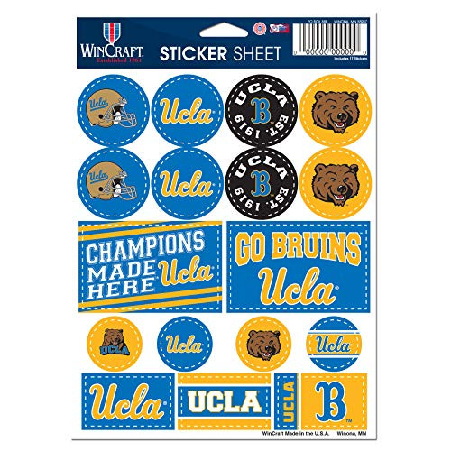 WinCraft NCAA UCLA California Los Angeles Bruins 5 x 7 Variety Sticker Sheet