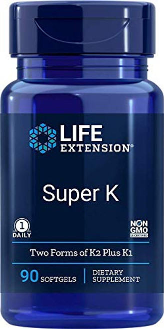 Life Extension Super K with Advanced K2 Complex Softgels  90 Softgels -3 Pack-