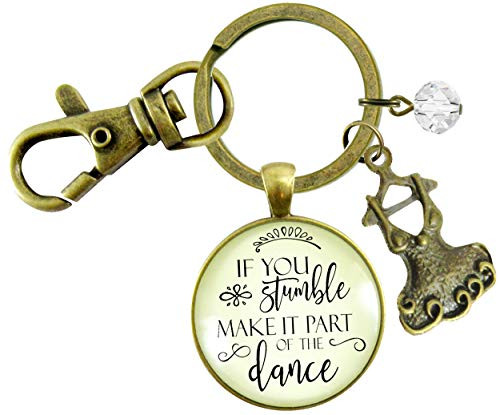 Gutsy Goodness Inspirational Keychain If You Stumble Make It Part of The Dance Mantra Glam Quote Jewelry Tutu Gutsy Goodness Inspirational Keychain If You Stumble Make It Part of The Dance Mantra Glam Quote Jewelry Tutu