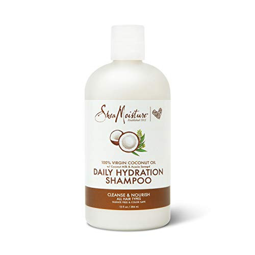 SheaMoisture Daily Hydration Shampoo for All Hair Types 100 Virgin Coconut Oil Sulfate-Free 13 oz
