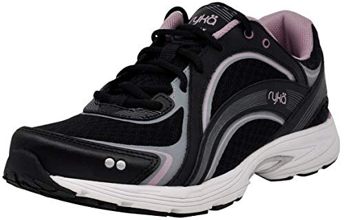 Ryka Womens Sky Walk Walking Shoe  Black-Mauve  7-5 M US