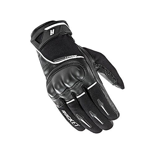 Joe Rocket Supermoto Mens On-Road Motorcycle Leather Gloves - Black-White - 2X-Large