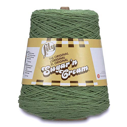 Spinrite Lily Sugarn Cream Cone Yarn Sage