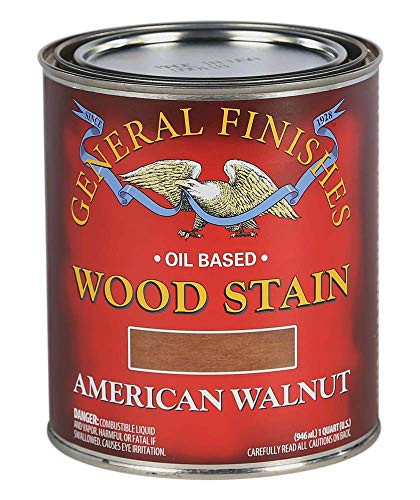 General Finishes Oil Based Penetrating Wood Stain  1 Quart  American Walnut