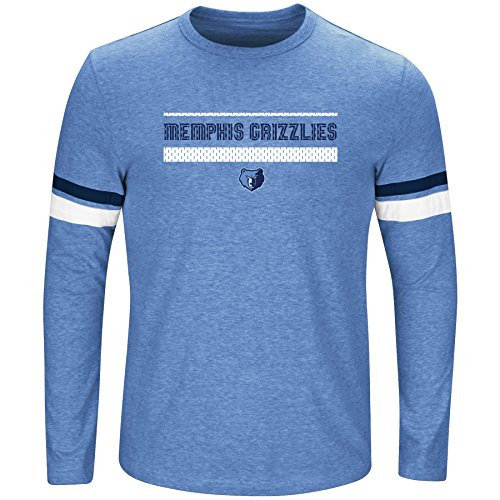 NBA Memphis Grizzlies Long Sleeve Screen Print Tee  Coast Blue Heather-Navy  3X-Tall
