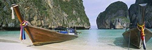Posterazzi PPI94379L Longtail Boats moored Mahya Beach Ko Lee Phi Islands Thailand Poster Print 36 x 12 Posterazzi PPI94379L Longtail Boats moored Mahya Beach Ko Lee Phi Islands Thailand Poster Print 36 x 12