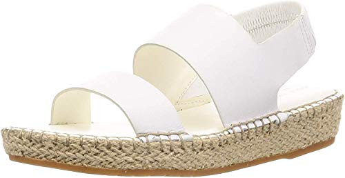 Cole Haan Womens CLOUDFEEL Espadrille Sandal Wedge  Optic White Leather-Natural Jute-GUME  9