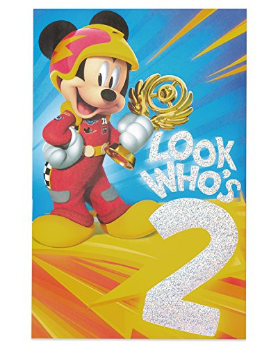 American Greetings 2nd Birthday Card for Boy -Mickey Mouse-