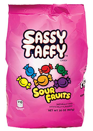 30 oz- Sassy Sour -Assorted- Salt Water Taffy - Gourmet Taffy by Taffy Town