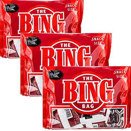 Palmers Twin Bing Candy Bar Snack Size Bag - -3-Pack- - Chocolate Covered Cherry Nougat Candy Bars Palmers Twin Bing Candy Bar Snack Size Bag - -3-Pack- - Chocolate Covered Cherry Nougat Candy Bars