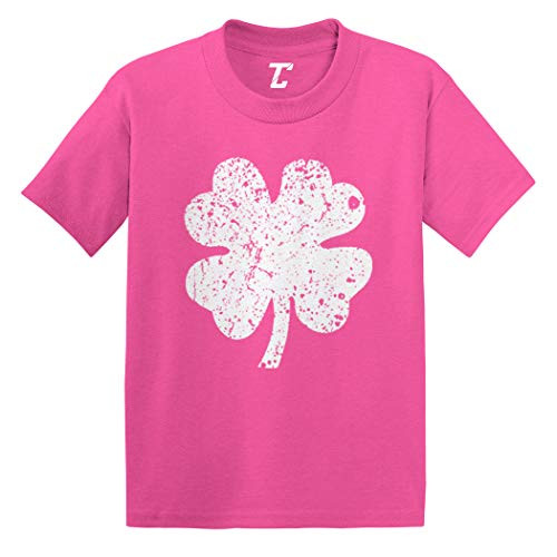 Distressed Four Leaf Clover - Luck Irish Infant-Toddler Cotton Jersey T-Shirt -Pink 2T- Distressed Four Leaf Clover - Luck Irish Infant-Toddler Cotton Jersey T-Shirt -Pink 2T-