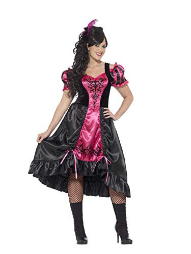 Smiffys Womens XL-US Size 18-20 Curves Sassy Saloon Costume  Pink