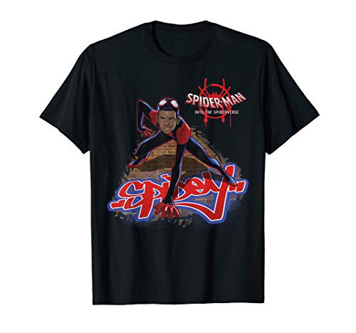 Marvel Spider-Man Spiderverse Miles Morales Climb T-Shirt T-Shirt