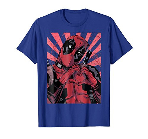 Marvel Deadpool Closed Hand Heart Graphic T-Shirt