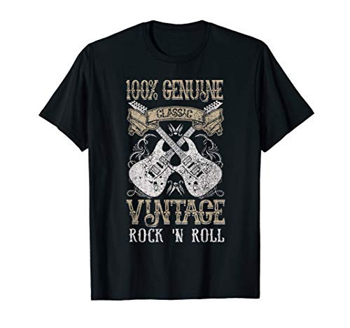 Classic Vintage Rock n Roll Music Guitars Gift T-Shirt