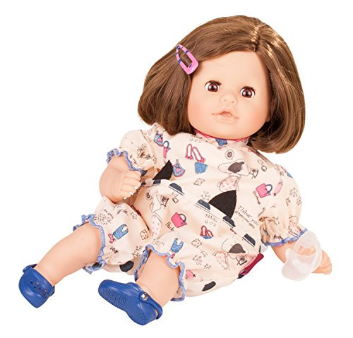 Gotz Cosy Aquini 13" Soft Body Bath Baby Doll with Brown Hair and Brown Sleeping Eyes
