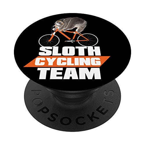 Cycling Lover Gift Sloth On A Bike Sloth Cycling Team PopSockets Grip and Stand for Phones and Tablets