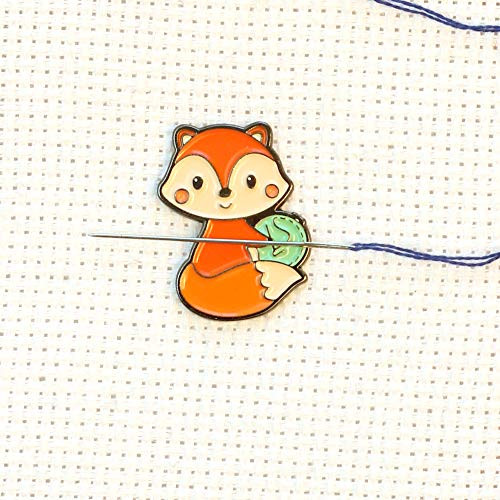 Cute Stitching Fox Enamel Needle Minder