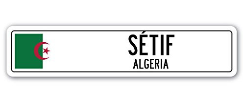 SOTIF Algeria Street Sign Algerian Flag City Country Road Wall Gift SOTIF Algeria Street Sign Algerian Flag City Country Road Wall Gift