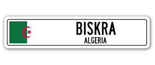 BISKRA Algeria Street Sign Algerian Flag City Country Road Wall Gift BISKRA Algeria Street Sign Algerian Flag City Country Road Wall Gift