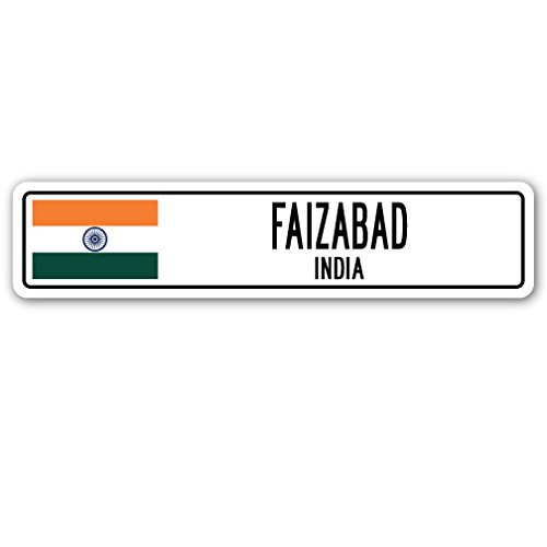FAIZABAD  India Street Sign Indian Flag City Country Road Wall Gift FAIZABAD  India Street Sign Indian Flag City Country Road Wall Gift