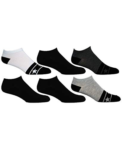 Steve Madden Mens 8PK Solid and Star Low Cut MSM47286  White Multi  One Size
