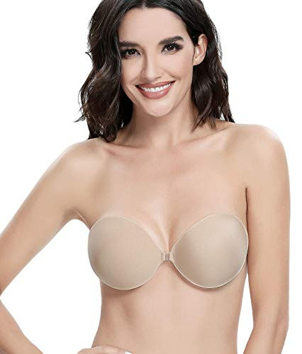 Loxoto Strapless Self Adhesive Bra Reusable Silicone Push-up Invisible Backless Sticky Bra