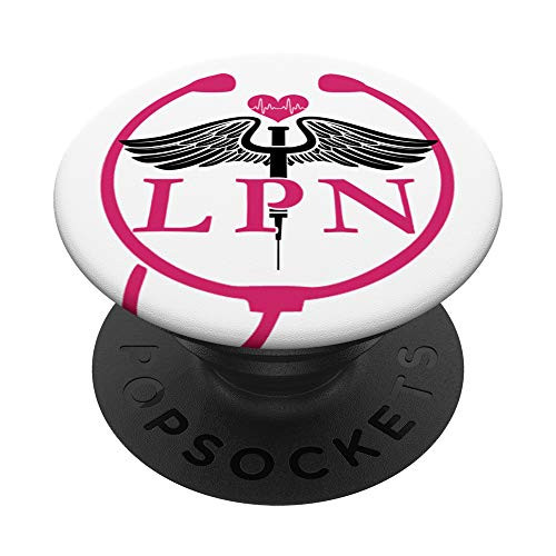 LPN Caduceus Symbol Night Nurses Week Gift PopSockets PopGrip Swappable Grip for Phones and Tablets