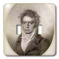 3dRose lsp-83169-2 Ludwig Van Beethoven  German Composer- Engraving Hi13 Pri0370 Prisma Double Toggle Switch