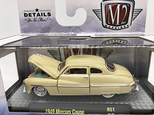 M2 Machines by M2 Collectible Auto-Thentics 1949 Mercury Coupe 164 Scale R51 18-60 Cream Yellow Details Like NO Other 1 of 6880