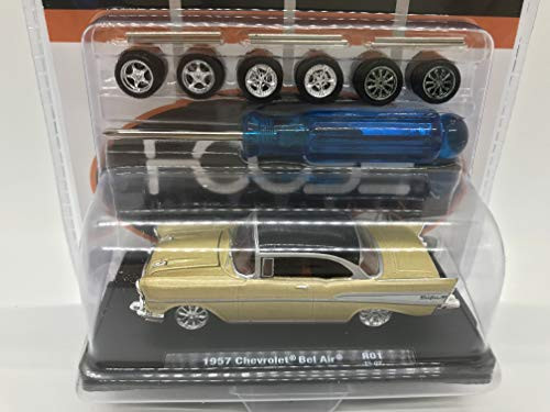 M2 Machines by M2 Collectible Auto-Wheels 1957 Chevy Bel Air R01 15-02 Gold-Black Top Details Like NO Other