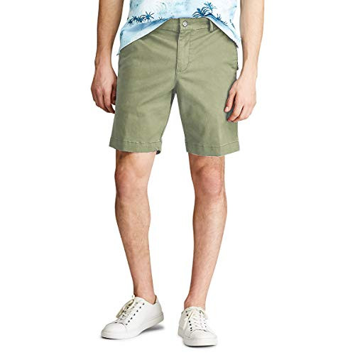 Chaps Mens 9 Inseam Stretch Twill Short  DEEP LICHEN GREEN  36