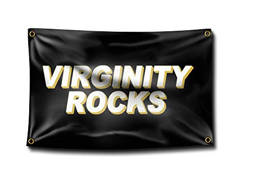 Danny Duncan Virginity Rocks Black Wall Flag Banner 3x5 Feet