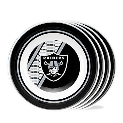 Duck House NFL Oakland Raiders 7 Melamine Plastic Dinner Party Bowls  Set of 4