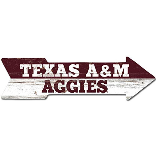 NCAA Legacy Texas AandM Aggies This Way Wall Arrow 6x24  One Size  Wood