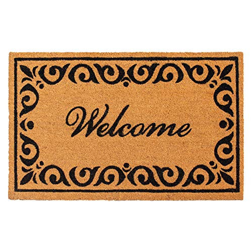Calloway Mills 102243048 Breaux Welcome Doormat  30 x 48  Natural-Black
