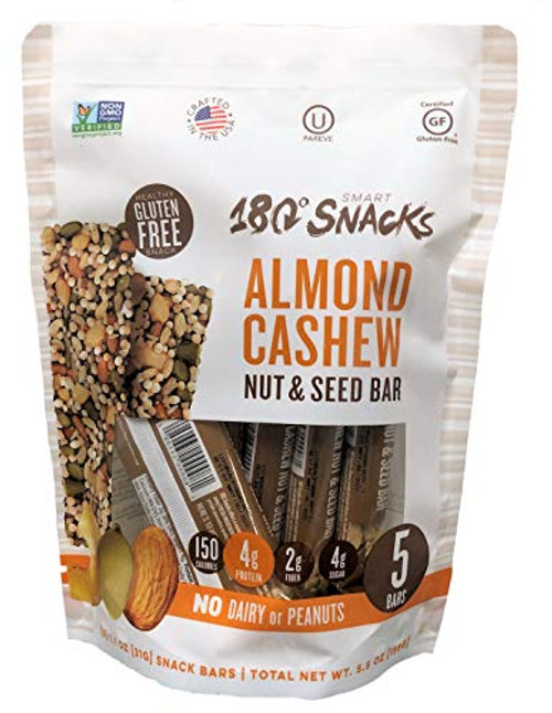 180 Snacks Fruit Nut and Seed Crunch Bar 1 Pack  5 Snack Bars -Almond Cashew- 180 Snacks Fruit Nut and Seed Crunch Bar 1 Pack  5 Snack Bars -Almond Cashew-