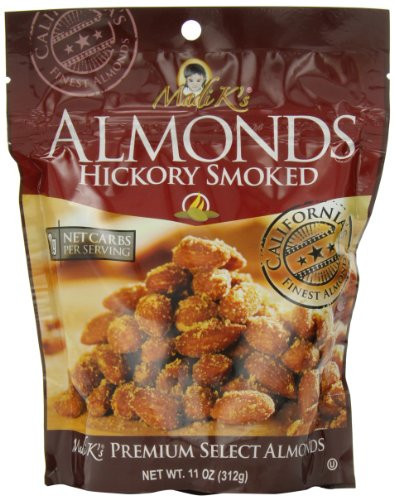 Madi Ks Hickory Smoked Almonds  11-Ounce Pouches -Pack of 4-