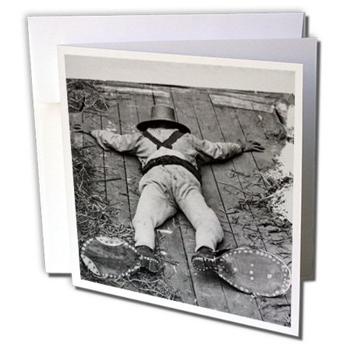 3dRose Magic Lantern Uncle Pompey Circa 1890 Man in Giant Circus Clown Shoes - Greeting Cards 6 x 6 Set of 6 -gc-240578-1- 3dRose Magic Lantern Uncle Pompey Circa 1890 Man in Giant Circus Clown Shoes - Greeting Cards 6 x 6 Set of 6 -gc-240578-1-