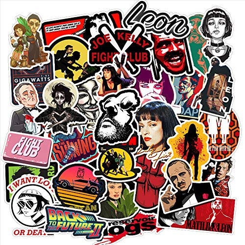 Funny Waterproof Film Compilation Stickers  50 Pcs Trendy Stickers For Laptop Computer Macbook Waterbottle Desk Room Guitar Bike  Aesthetic Movie Viny