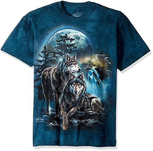 The Mountain unisex adult Wolf Lookout T Shirt Green Medium US The Mountain unisex adult Wolf Lookout T Shirt Green Medium US
