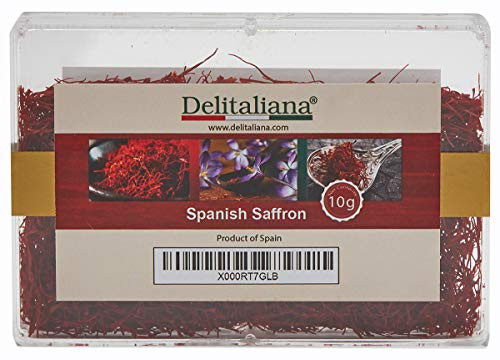 Delitaliana Spanish Saffron Threads 10 Gram Acrylic Box Category I