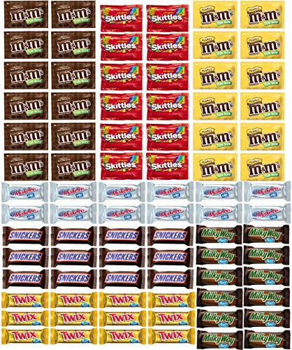 Chocolate Candy Variety Pack - Fun Size Chocolate Bar Assortment Mix -84 Pack-