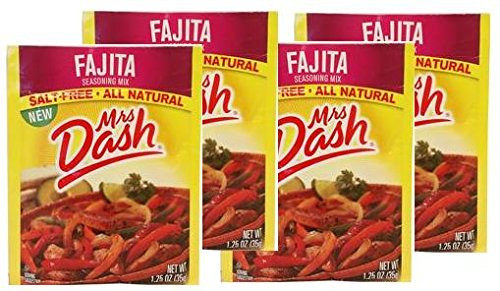 Mrs Dash Salt Free Fajita Seasoning Mix -Pack of 4- 1-25 oz Packets